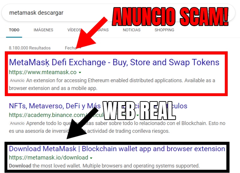 anuncio-web-scam-metamask
