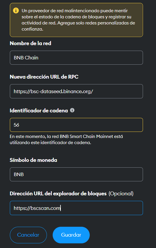 introducir-datos-bnb-chain-metamask